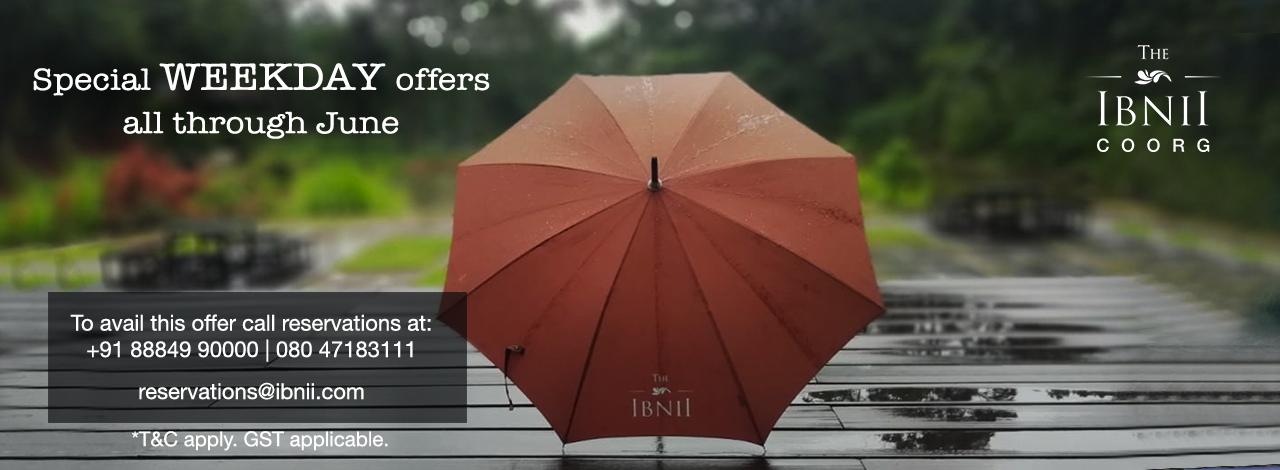 Special weekday offers all through June this Monsoon